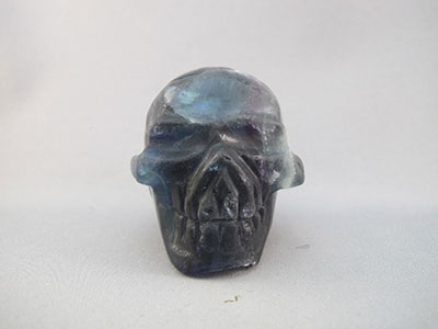 Blue and Purple Fluorite Crystal Skull